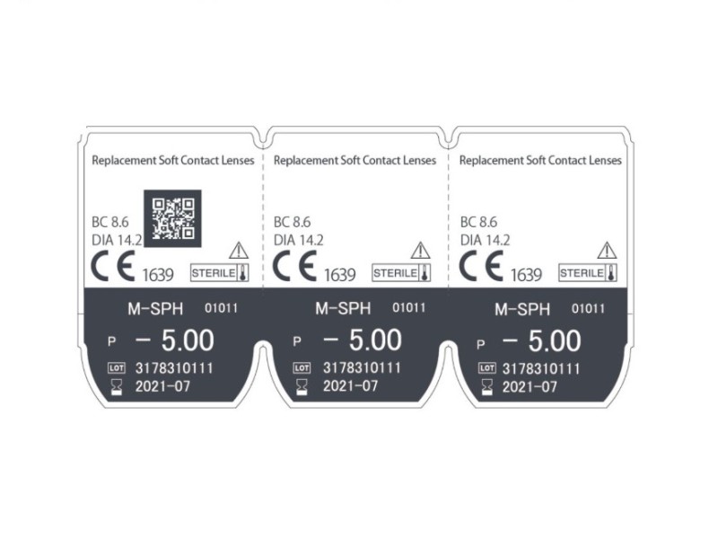 SEED MonthlyPure moisture - Kính áp tròng dùng 1 tháng dành cho mắt cận thị hoặc viễn thị  1 miếng  (BC: 8.60 mm / DIA 14.2 mm)