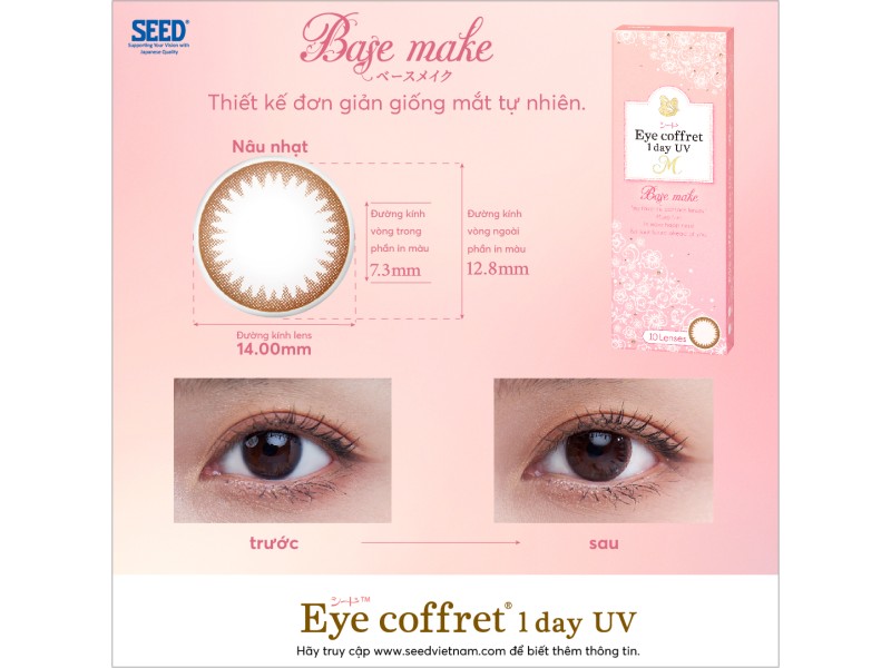 Eye coffret 1day UV M - Kính áp tròng màu 1 ngày dành cho mắt cận thị và viễn thị