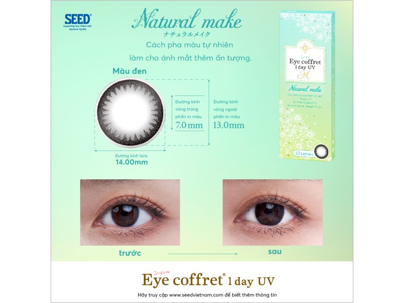 Eye coffret 1day UV M - Kính áp tròng màu 1 ngày dành cho mắt cận thị và viễn thị