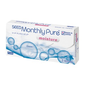 SEED MonthlyPure moisture - Kính áp tròng dùng 1 tháng dành cho mắt cận thị hoặc viễn thị Box/ 03 pieces (BC: 8.60 mm / DIA 14.2 mm)